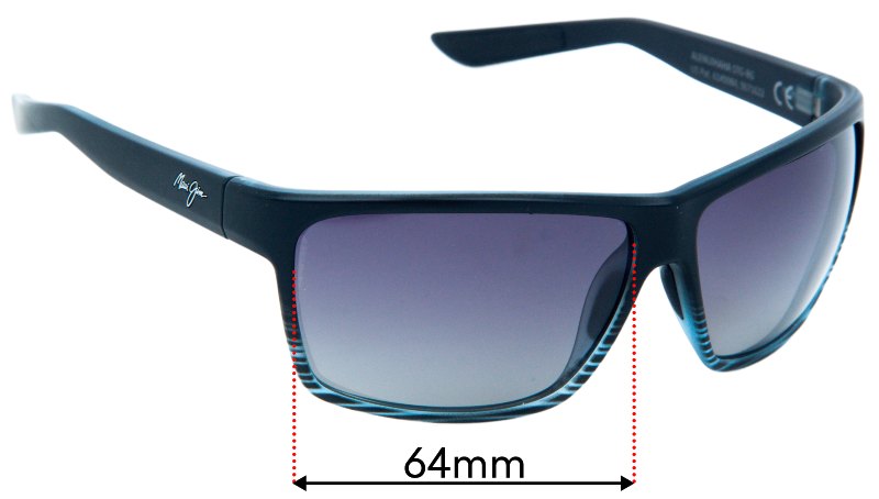 Maui Jim MJ839 Alenuihaha 64mm Replacement Lenses